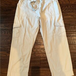 Old Navy Cream Wide Leg Jumpsuit Relaxed Fit